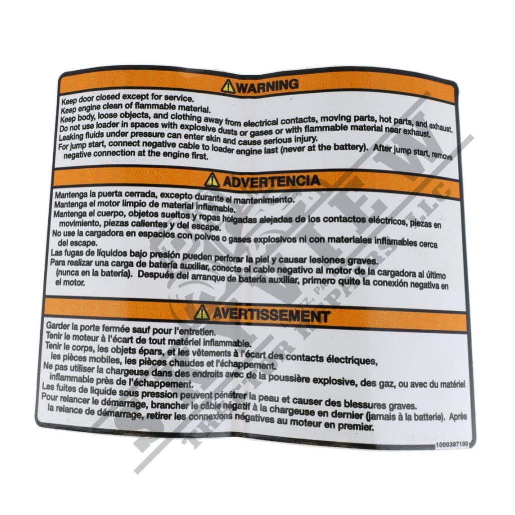 1000397100 - Decal ANSI Compartment